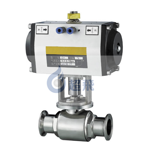 衛生級三片式快裝氣動球閥